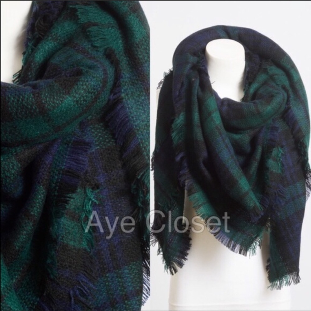 Oversized Blanket Tartan Scarf Wrap Plaid Comfy - Picture 5 of 5